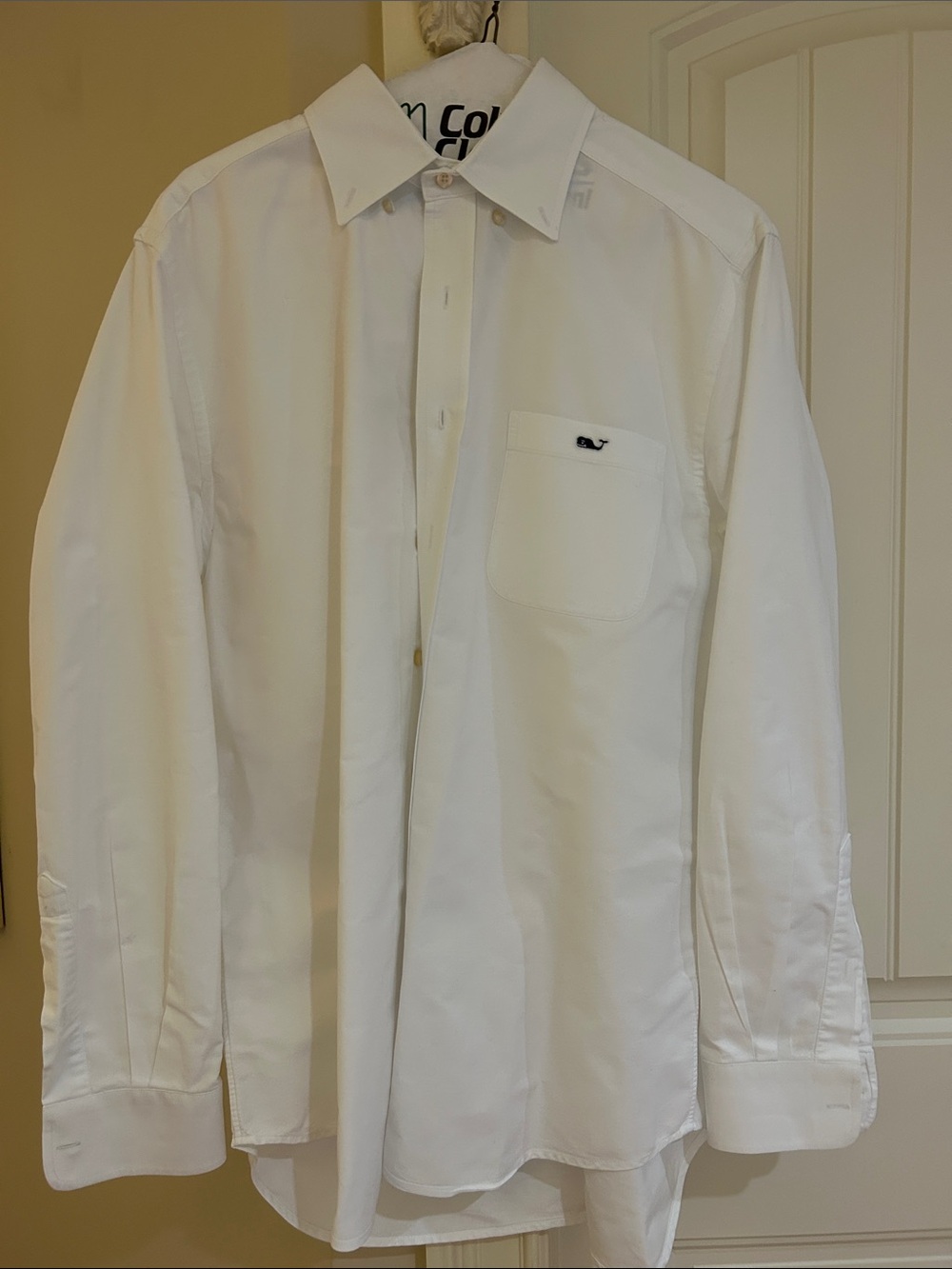Vineyard Vines Men's White Dress Shirt - Classic Long Sleeve-slim fit